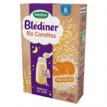 Blédina Blédiner Céréales Riz Carottes 210g