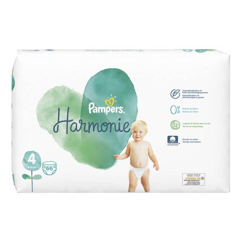 Achetez copy of Pampers Harmonie Taille 4 9-14kg 28 couches à 24.75€  seulement ✓ Livraison GRATUITE dès 49€