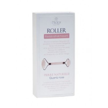 Roller Facial en pierre naturelle Quartz Rose Nid'or