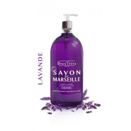 BeauTerra Savon Liquide de Marseille Lavande 1L