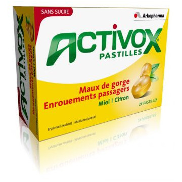 Arkopharma Activox Pastilles Gorge Miel Citron 24 pastilles