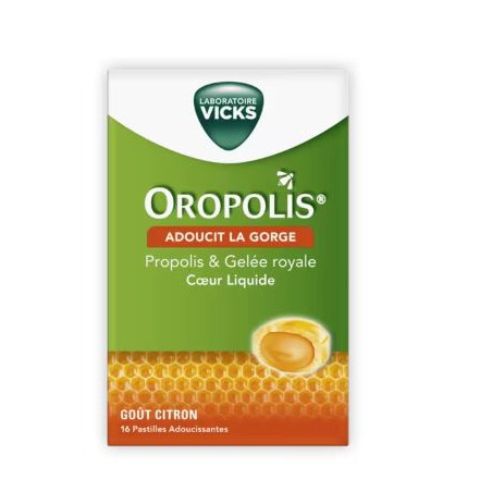 Vicks Oropolis Coeur Liquide Gelée Royale 16 Pastilles
