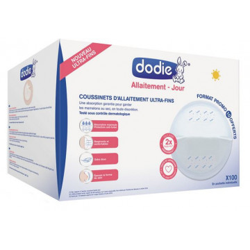Dodie Coussinets d'Allaitement Ultra-Fins Jour 100 Coussinets