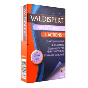 Valdispert Mélatonine 1 mg 4 Actions 30 Capsules