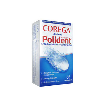 Corega Polident Antibactérien - 96 comprimés