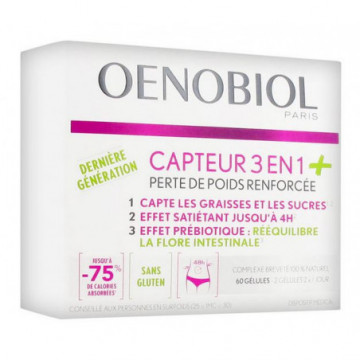 Oenobiol Capteur 3 en 1 + Perte de Poids Renforcée 60 Gélules