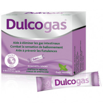 Dulcogas Gaz Intestinaux 18 sachets goût menthe