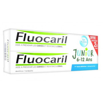 Fluocaril Junior Dentifrice Bubble 2x75ml