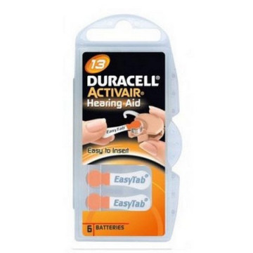 Duracell Hearing Aid nr.13 Piles pour Appareil Auditif  6 piles