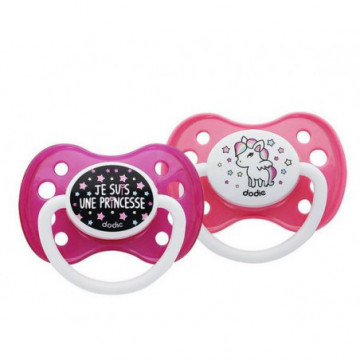 Dodie 2 Sucettes Anatomiques Silicone 6 Mois et + A70