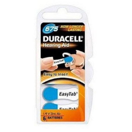 Duracell Hearing Aid 675 pour Appareil Auditif 6 piles