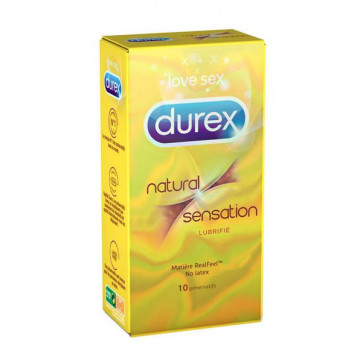 Durex Natural Sensation Sans Latex 10 Préservatifs