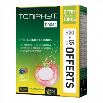 Santé Verte Toniphyt Boost Fruits Rouges 30 Comprimés + 15 Comprimés Offerts