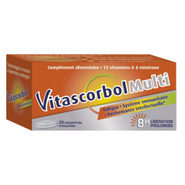 Vitascorbol Multi 12 Vitamines et 8 Minéraux  30 comprimés