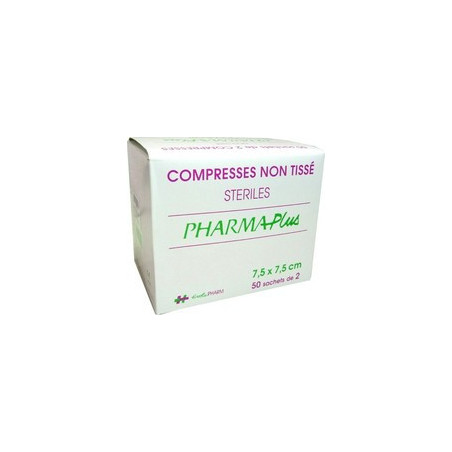 EvoluPharm Compresses Stériles Non Tissées 7.5x7.5cm 50 sachets de 2