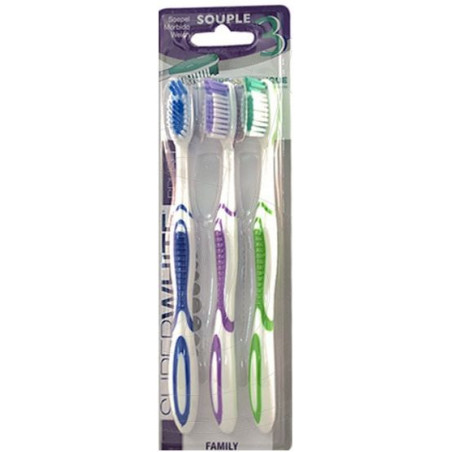 SuperWhite Brosses à Dents Souple pack de 3