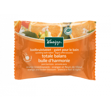 Kneipp Bulle d'Oxygène Galet pour le Bain Oranger et Fleurs de Tilleul 1 Galet 80g