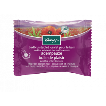 Kneipp Bulle d'Oxygène Galet pour le Bain Coquelicot Chanvre 1 Galet 80g