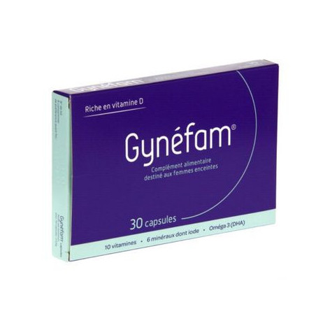 Achetez Gynefam 30 capsules à 9.4€ seulement ✓ Livraison GRATUITE dès 49€