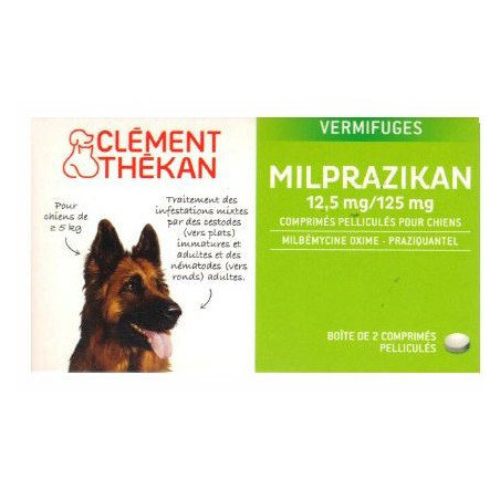 Clement Thekan Milprazikan Chiens 2 comprimés