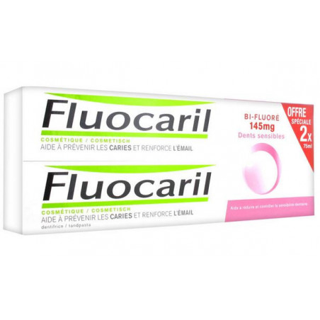 Fluocaril Dentifrice Dents Sensibles Bi-Fluoré 145ml 2x75ml