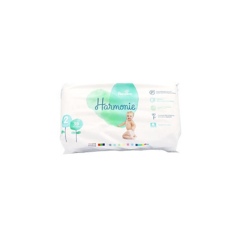 Pampers Harmonie 39 Couches Taille 2 ( 4 - 8kg )