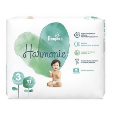 Pampers Harmonie Taille 3 6-10kg 31 couches