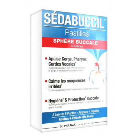 3C Pharma Sédabuccil Pastilles Sphère Buccale 30 pastilles