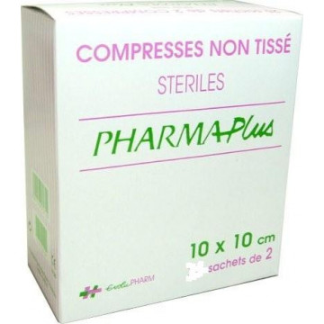 EvoluPharm Compresses Stériles Non Tissées 10x10cm - 10 sachets de 2