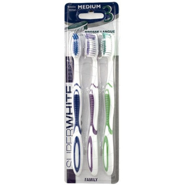 Superwhite Brosse à dents Medium pack de 3