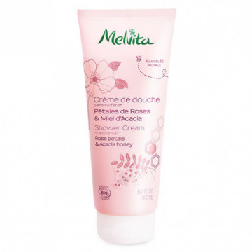 Melvita Gel Douche Pétal de Roses et Miel d'Acacia BIO 200ml