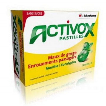 Arkopharma Activox Pastilles Gorge Menthe Eucalyptus 24 pastilles