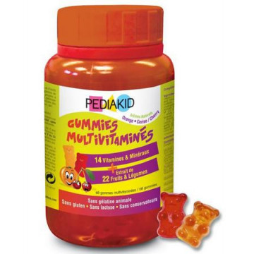 Pediakid Gummies Multivitaminés 60 oursons