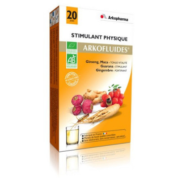 Arkofluide Stimulant Physique BIO 20 ampoules