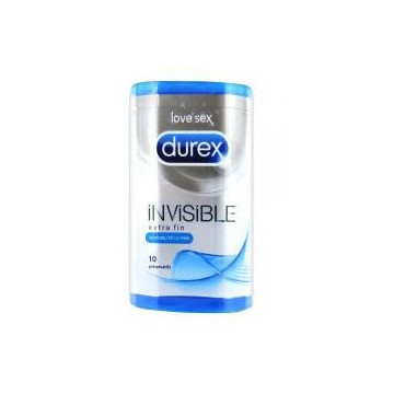Durex Invisible Extra Fin Sensibilité Ultime 10 préservatifs