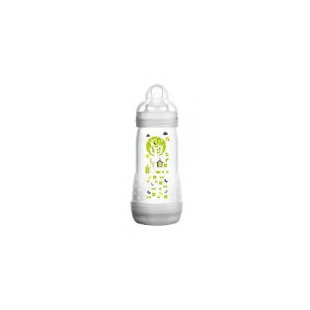 MAM Biberon Easy Start Anti Colique 320ml Gris 0 Mois et + Tétine Débit 3