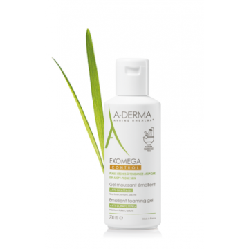 A-Derma Exomega Control Gel Moussant Émollient Anti-Grattage 200ml