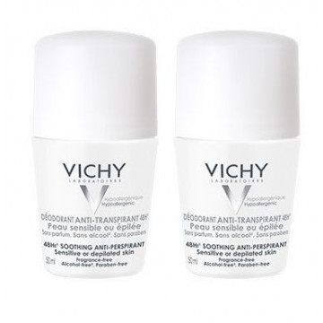 Vichy Déodorant Anti-Transpirant 48H Peaux Sensibles 2x50ml