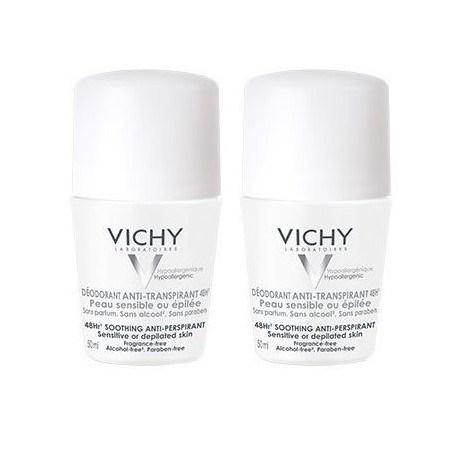 Vichy Déodorant Anti-Transpirant 48H Peaux Sensibles 2x50ml