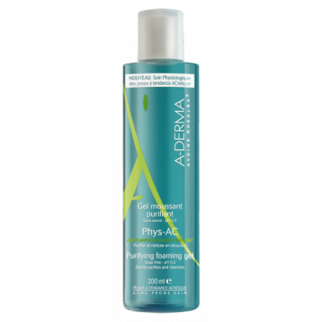 A-Derma Phys-AC Gel Moussant Purifiant 200ml