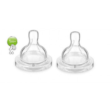 Avent Tétine Classic+ lot de 2 débit 0+