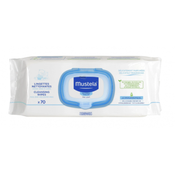 Mustela Lingettes Nettoyantes Peau Normale 70 lingettes