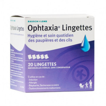 Bausch &amp; Lomb Ophtaxia 20 lingettes