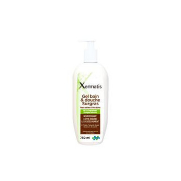 Xermatis Gel Bain et Douche Surgras 750ml