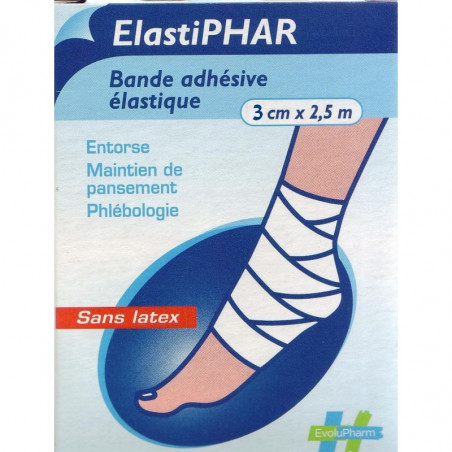 ElastiPhar Bande Adhésive Elastique 3cmx2