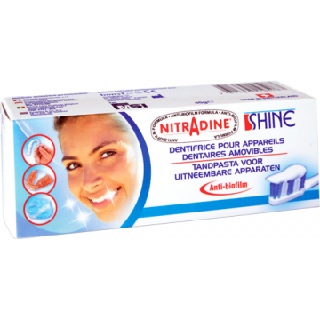 Nitradine Shine Dentifrice pour Appareils Dentaires 45g