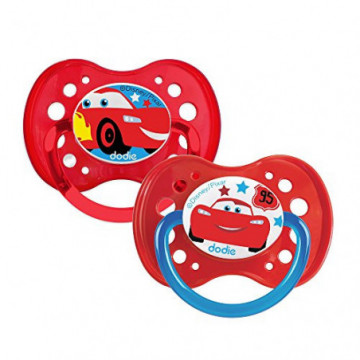 Dodie Disney Baby 2 Sucettes Anatomiques Silicone 6 Mois et + Cars A68
