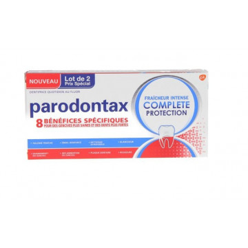 Parodontax Dentifrice au Fluor Fraîcheur Intense Complete Protection 2x75ml