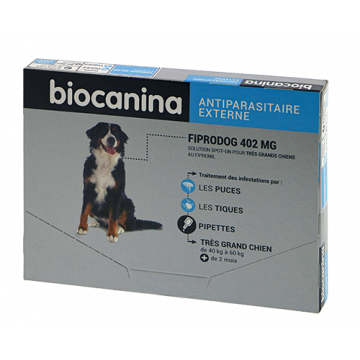 Fiprodog 402 mg solution spot-on pour très grands chiens