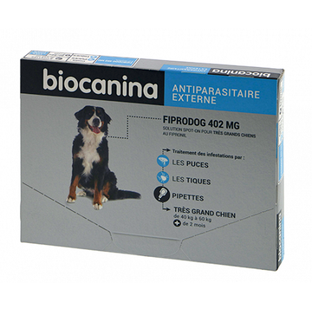 Fiprodog 402 mg solution spot-on pour très grands chiens